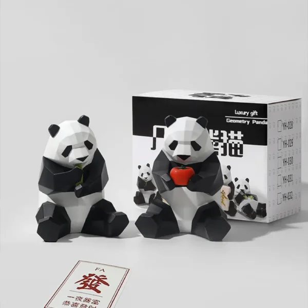 WPDTOM000001-0005-02 Geometric Panda Desk Decor Ornament, Home Decoration