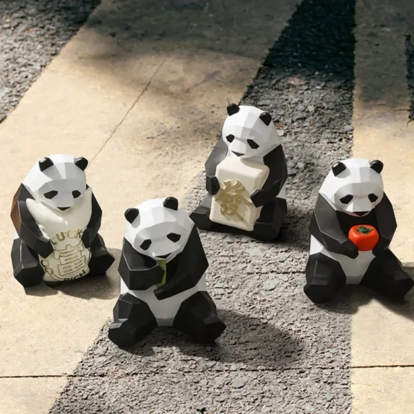 WPDTOM000001-0005-03 Geometric Panda Desk Decor Ornament