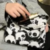 WPBGHB000207-208-01 Panda Art Style Makeup Bag Organizer Canvas Portable Handbag
