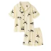 Panda Print Pajama Set for Home Wear