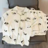 WPCTPM000198-0201-04 Panda Print Pajama Set for Home Wear