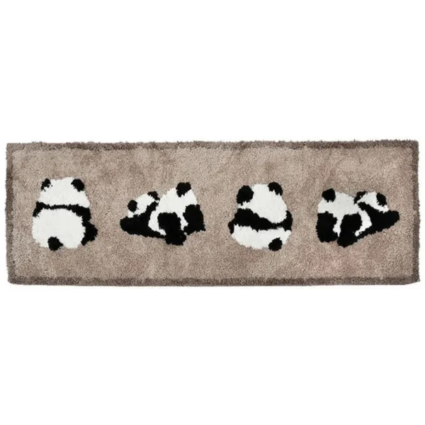 WPHHCR000058 Cute Cartoon Panda Long Bedside Rug Non-Slip and Thickened
