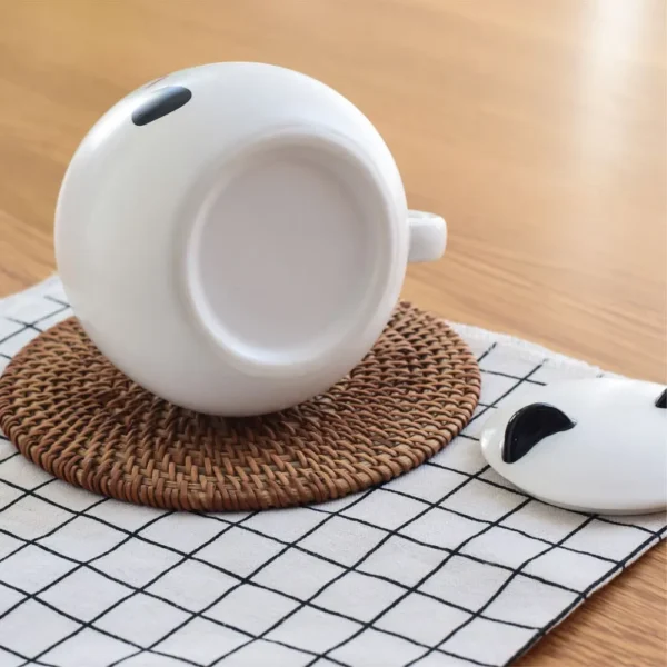 WPLSCPMU0178-02 Creative Cartoon Panda Head Shaped Ceramic Mug