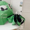 WPLSUB000257-0258-04 Green Panda-Themed Automatic Umbrella for Sun and Rain