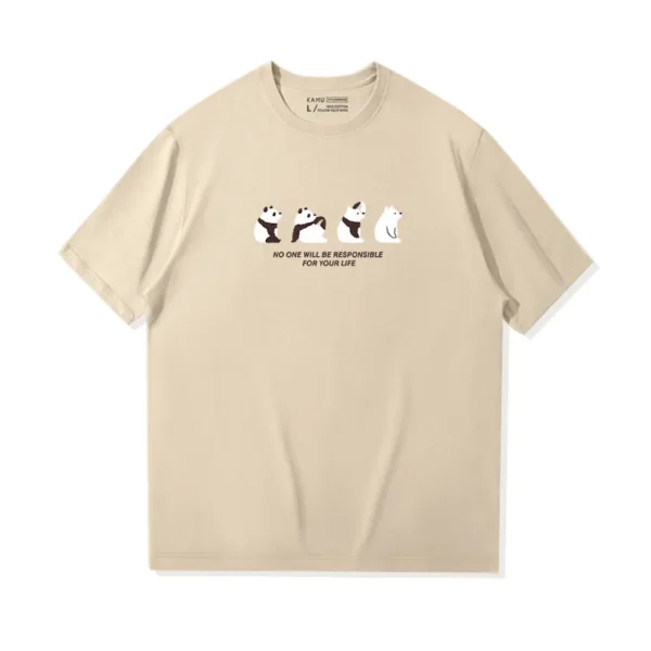 WPCTTS000480 Trendy Lazy Panda Men's Cotton Short-Sleeve T-Shirt