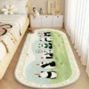 Cartoon Panda Bedroom Rug