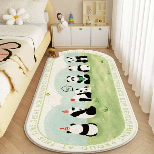 Cartoon Panda Bedroom Rug