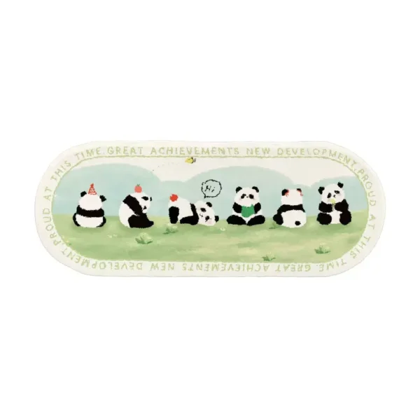 Cartoon Panda Bedroom Rug