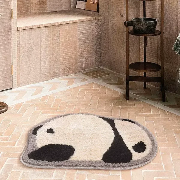Cartoon Imitation Cashmere Non-Slip Panda Floor Mat Home Rug