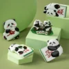 WPDCFM000006-0010-03 Cartoon Panda and Mahjong 3D Fridge Magnet