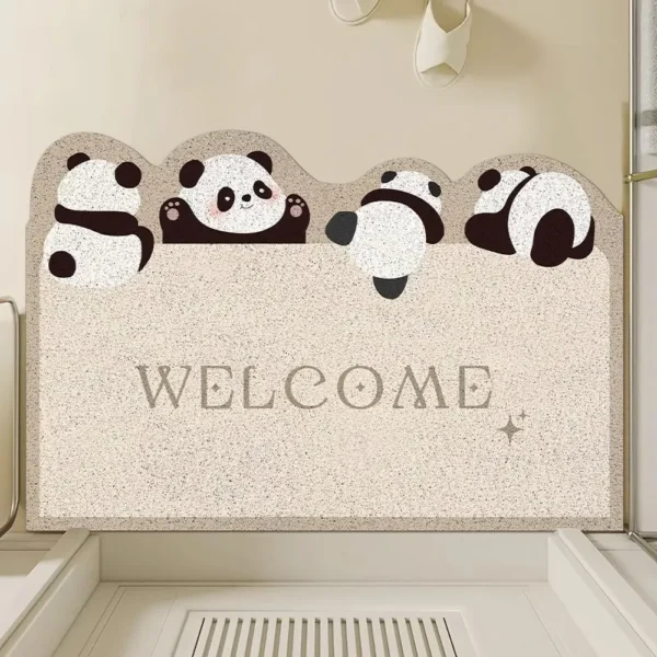 WPHHCR000074 Cartoon Panda Entrance Doormat Non-Slip Floor Mat for Entryway