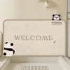 WPHHCR000075 Cartoon Panda Entrance Doormat Non-Slip Floor Mat for Entryway