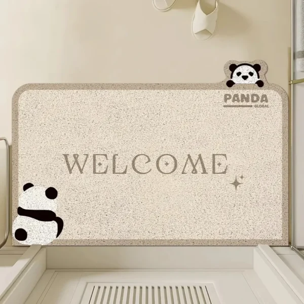 WPHHCR000075 Cartoon Panda Entrance Doormat Non-Slip Floor Mat for Entryway