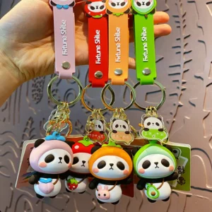 WPDCCM000070-0073-01 Cartoon Panda Keychain Bag Pendant
