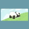 WPASMP000005 Cartoon Panda Large Mouse Pad