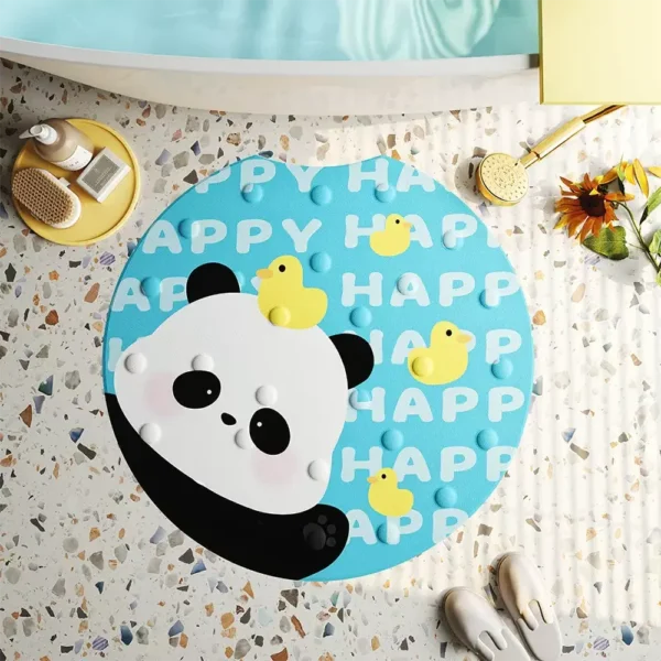 WPHHCR000065 Cartoon Panda Non-Slip Shower Mat Bathroom Rug