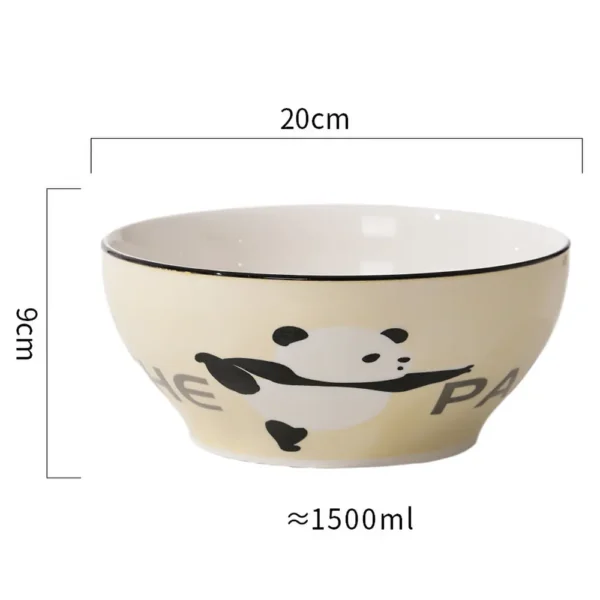 WPHHTW000182 Cartoon Panda Tableware Set Ceramic Dinner Plates, Bowls
