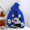 Casual Cute Panda Small Woven Tote Bag