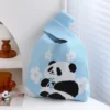 Panda Small Woven Tote Bag Light Blue