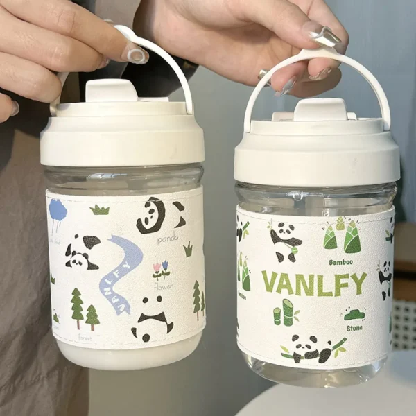 WPLSCPPC0053-0054-01 Panda Plastic Portable Cup Travel Mug