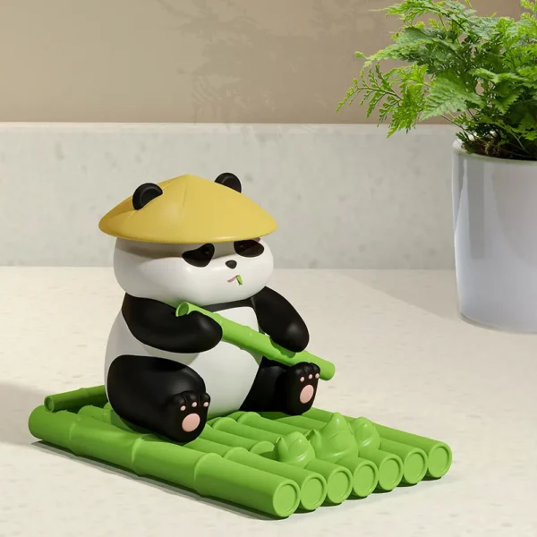 Chinese Style Trendy Panda Phone Holder Desk Decor Ornament