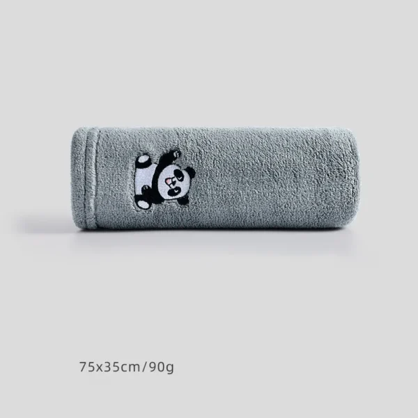 WPCTTW000152 Chubby Panda Series Towel Soft Face Towel Grey