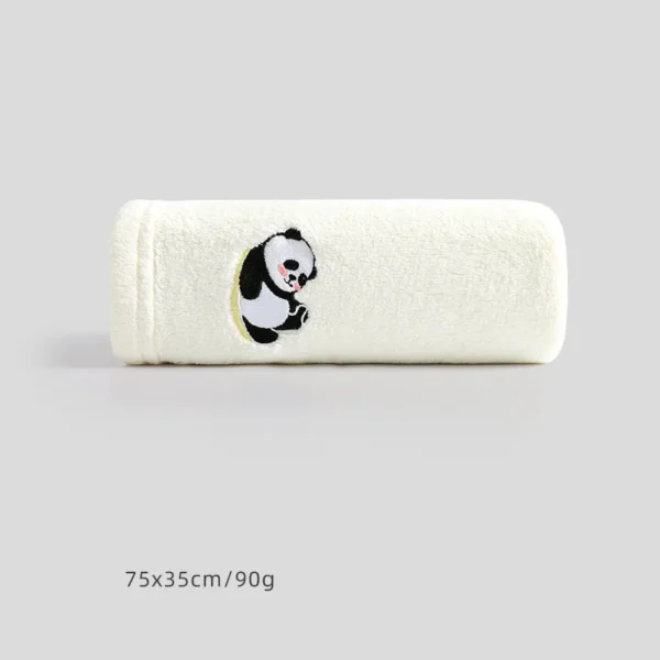 WPCTTW000150 Chubby Panda Series Towel Soft Face Towel White