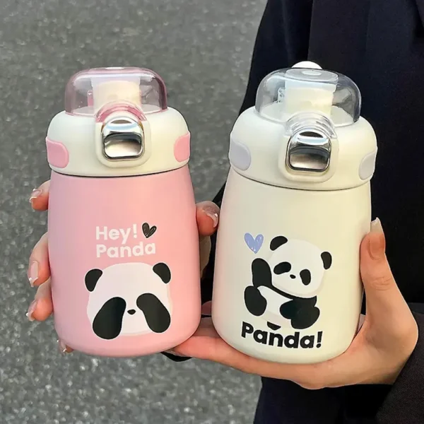 Colorful Cartoon Panda Portable Thermos Cup