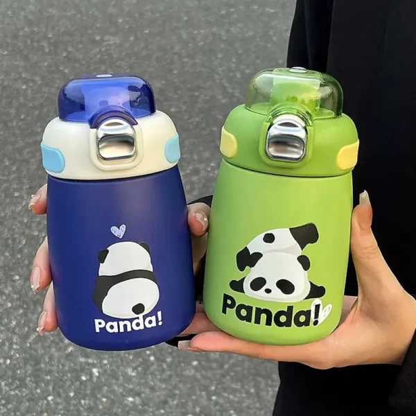Colorful Cartoon Panda Portable Thermos Cup