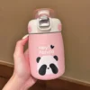 Colorful Cartoon Panda Portable Thermos Cup