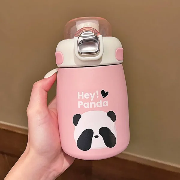 Colorful Cartoon Panda Portable Thermos Cup