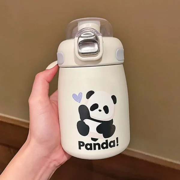 Colorful Cartoon Panda Portable Thermos Cup