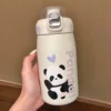 Colorful Cartoon Panda Portable Thermos Cup
