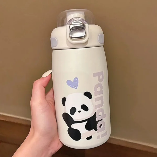 Colorful Cartoon Panda Portable Thermos Cup