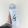Colorful Minimalist Cartoon Panda Portable Cup Straw Thermos