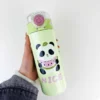 Colorful Minimalist Cartoon Panda Portable Cup Straw Thermos