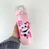 Colorful Minimalist Cartoon Panda Portable Cup Straw Thermos