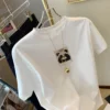 WPCTTS000442 Panda Cotton T-Shirt White