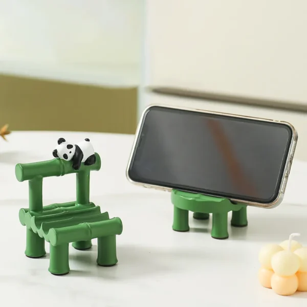 WPASPH000323-0326-01 Panda and Bench Phone Holder Desk Decor