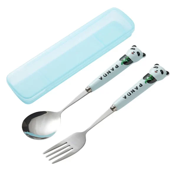 Panda Portable Cutlery Set Blue