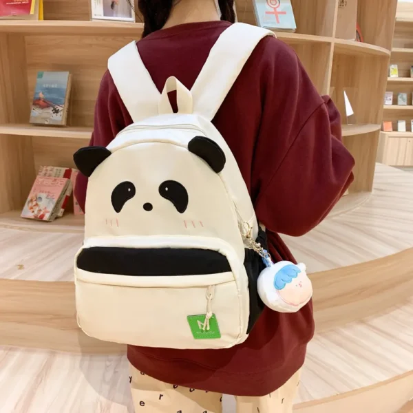 WPBGBP000049-01 Cute Cartoon Panda Backpack, Girly Style Student School Bag