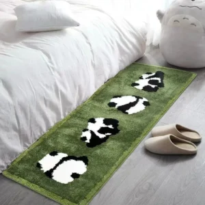 WPHHCR000057-0060-01 Cute Cartoon Panda Long Bedside Rug