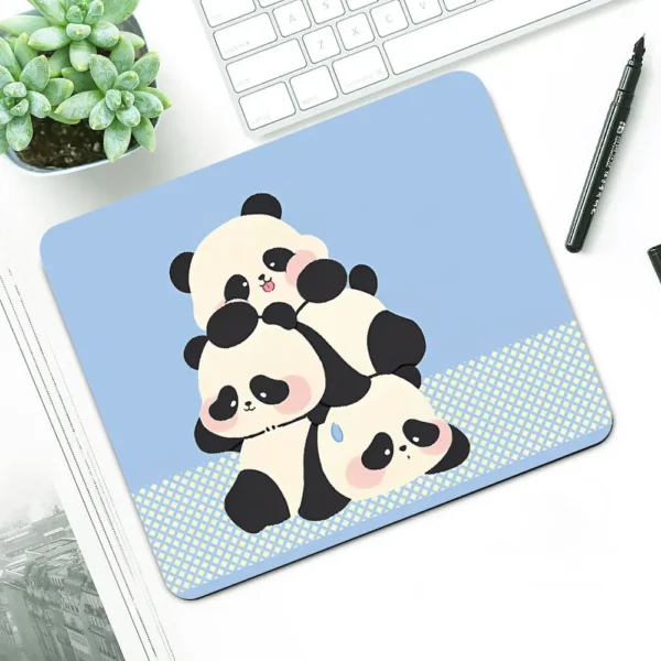 Cartoon Panda Small Mouse Pad Desk Mat