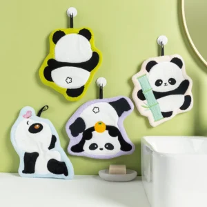 WPCTTW000145-0148-01 Panda Coral Fleece Hand Towel