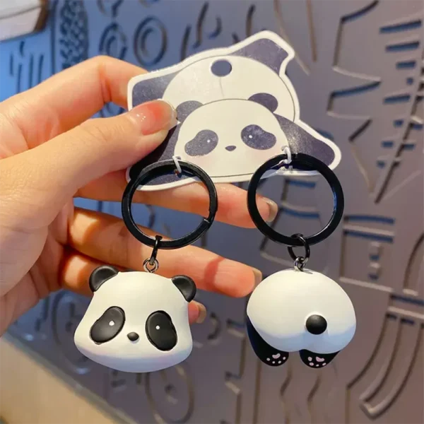 Cute Panda and Bamboo Keychain Exquisite Pendant