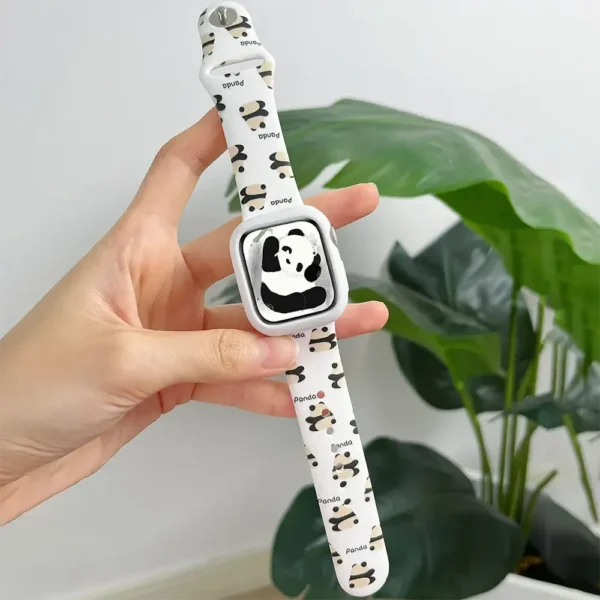 WPASWB000270 Panda Back Apple Watch Band White