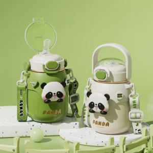 WPLSCPTM0121-0123-01 Cute Panda Straw Thermos for Kids