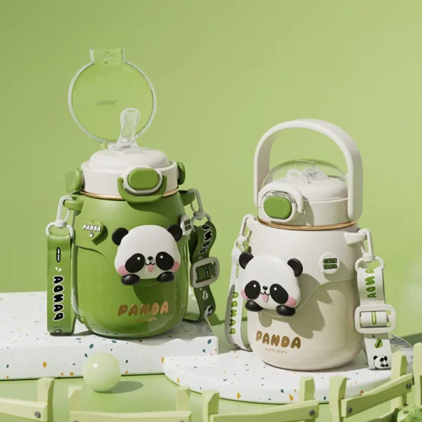 WPLSCPTM0121-0123-01 Cute Panda Straw Thermos for Kids