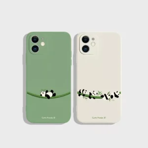WPASPC000417-0448 Cute Panda Lying on Bamboo Minimalist Apple iPhone Case