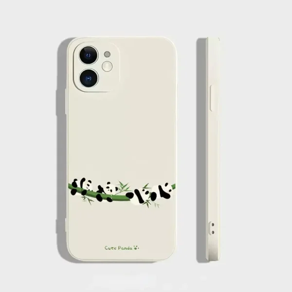 WPASPC000417 Cute Panda Lying on Bamboo Minimalist Apple iPhone Case